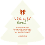 Vrolijk kerstkaartje kerstboom met roodborstjes Achterkant