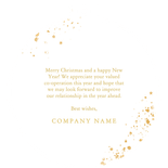 Zakelijke kerstbal kerstkaart Engels met groene waterverf Achterkant