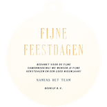 Zakelijke kerstkaart 2026 in kerstbalvorm met sneeuw Achterkant