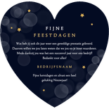 Zakelijke kerstkaart bedankt hartvorm sterren goud hartje Achterkant