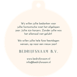 Zakelijke kerstkaart kerstbal je bent goud waard teal goud Achterkant
