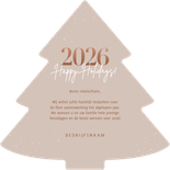 Zakelijke kerstkaart kerstboom vorm fotocollage jaartal Achterkant