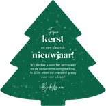 Zakelijke kerstkaart schildersbedrijf kerstboom verf sneeuw Achterkant