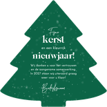 Zakelijke kerstkaart schildersbedrijf kerstboom verf sneeuw Achterkant