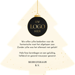Zakelijke kerstkaart stijlvol kerstboomvorm fijne kerstdagen Achterkant