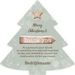 Zakelijke kerstkaart wegwijzers hout bedankt internationaal Achterkant