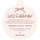 Zakelijke uitnodiging kerstborrel proost champagne doodle Achterkant
