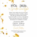 50 jaar getrouwd uitnodiging jubileum krijtbord goud 3