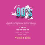 90's feestje hip trendy foto cd single uitnodigingskaart 3