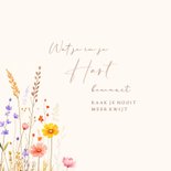 Aquarel condoleancekaart met gemengde wilde bloemen 2