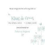 Artistieke rouwkaart madeliefjes vlinder watercolor abstract 3