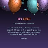 Ballonnen verjaardagskaart met naam en aanpasbare leeftijd 3