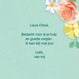 Bedankkaart bloemenrand 3