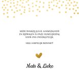 Bedankkaart gouden stippen 3