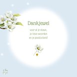 Bedankkaart met pimpelmeesje op een bloesemtak 2