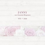 Bedankkaart met rozen - hout 2