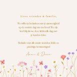 Bedankkaart met sierlijke wilde bloemen en wikkel effect 3