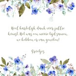 Bedankkaart met viooltjes illustratie 3