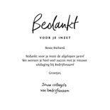 Bedankkaart namens bedrijf collega afscheid nieuwe baan 3