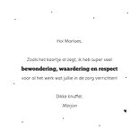 Bedankkaart super veel bewondering, waardering en en respect 3