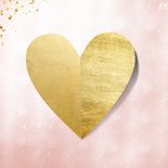 Bedankkaart vrouw hart van goud met spetters en waterverf 2