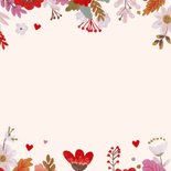 Bedankkaartje bloemen eerste communie twee foto's Achterkant
