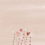 Bedankkaartje na overlijden beige bruin bloemen 2