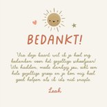 Bedankkaartje voor je juf met schoolspullen en naam 3