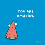Bedankkaartje watermeloen 'you are one in a melon' 2