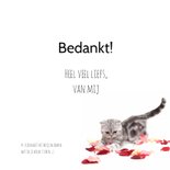 Bedankt - Kitten met bloemen 3