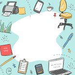 Bedankt voor het thuiswerken met doodle illustraties 2