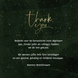 Bedanktkaart kerst Thank you groen met goud 3