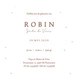 Beige geboortekaartje beer in bruine luchtballon 3