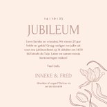 Beige jubileumkaart met vintage bloemen illustratie 3