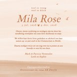 Beige rouwkaartje kind met vogels en waterverf 3