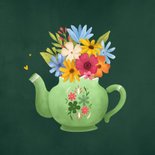 Beterschapkaart bloemen thee sterkte griep sterkte 2