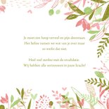 Beterschapskaart botanisch handgetekende gekleurde bloemen 3