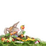 Beterschapskaart een knuffel dokter vos en patiënt konijn 2