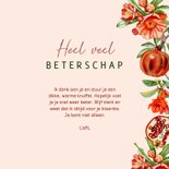 Beterschapskaart granaatappels bloemen 3