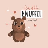 Beterschapskaart heel veel beterschap beer hartjes knuffel 2