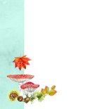 Beterschapskaart herfstkrans paddestoelen 2