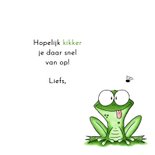 Beterschapskaart kleine kikker - Opkikkertje voor jou! 3