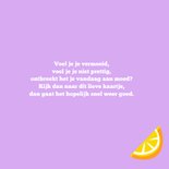 Beterschapskaart met citroen en bloemen 3