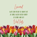 Beterschapskaart met klomp en tulpen 3