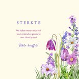 Beterschapskaart paarse bloemen in de tuin 3
