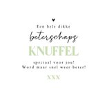 Beterschapskaart pleister hartje liefdevol knuffel 3