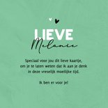 Beterschapskaart veel liefs dikke knuffel groen hartjes 3