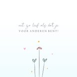 Beterschapskaart vliegende vogel met bosje wilde bloemen 2