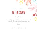 Beterschapskaart vrouw bloemen opvrolijken 3