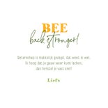 Beterschapskaartje bee well soon bij hartjes bloem 3
